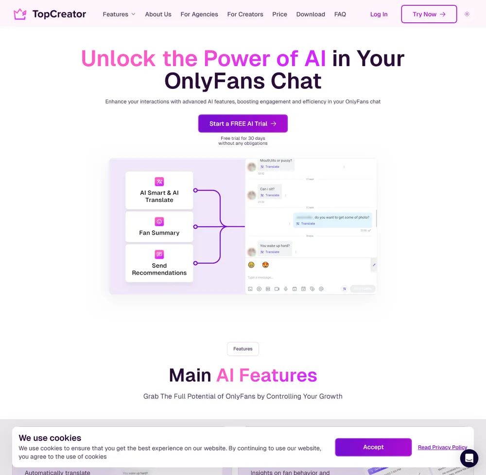 TopCreator - Onlyfans CRM Software Tool